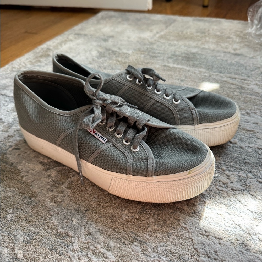 Superga Charcoal Canvas Sneakers